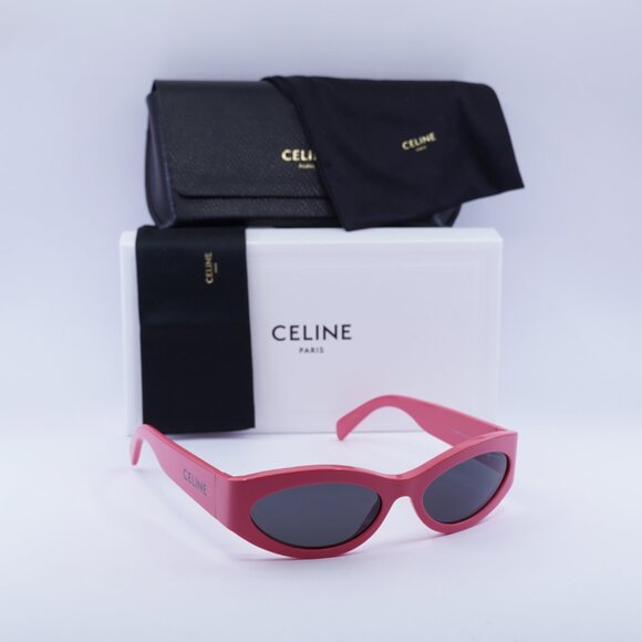 Celine CL40288I MONOCHROMS 74A Cat Eye Sunglasses– Shiny Pink\Grey - Picture 5 of 10